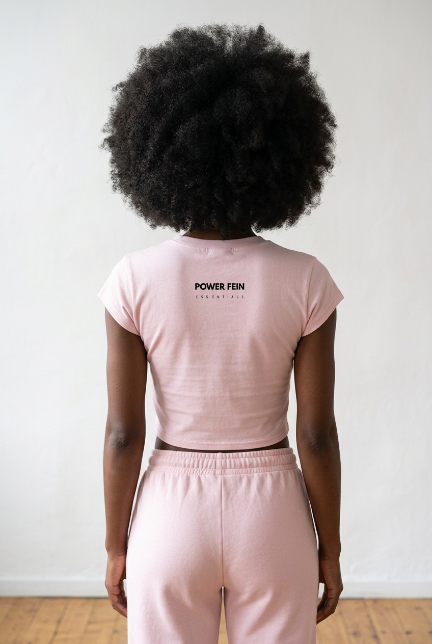 POWER FEIN Essential Women’s Slim-Fit Cropped T-Shirt