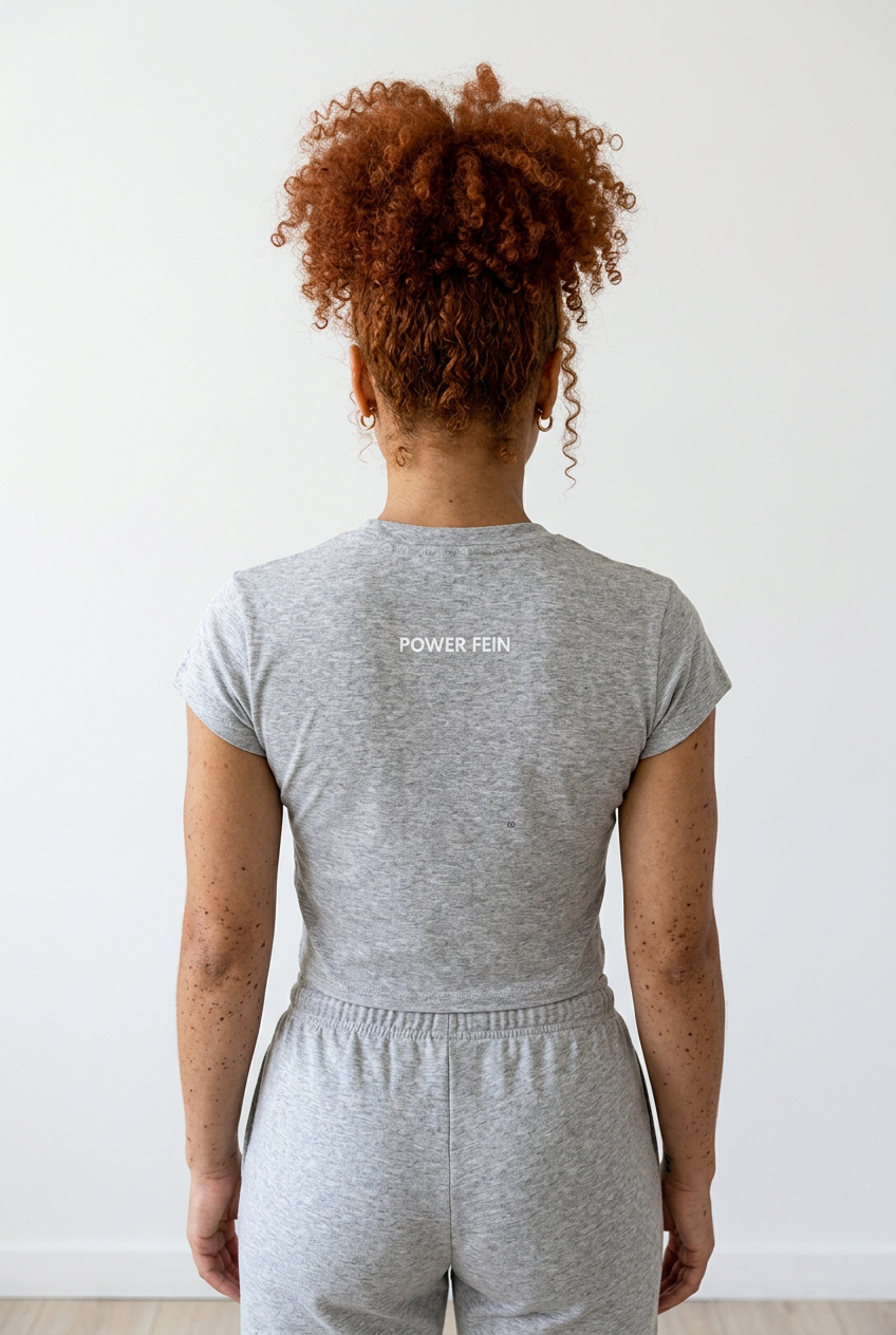 POWER FEIN Essential Women’s Slim-Fit Cropped T-Shirt