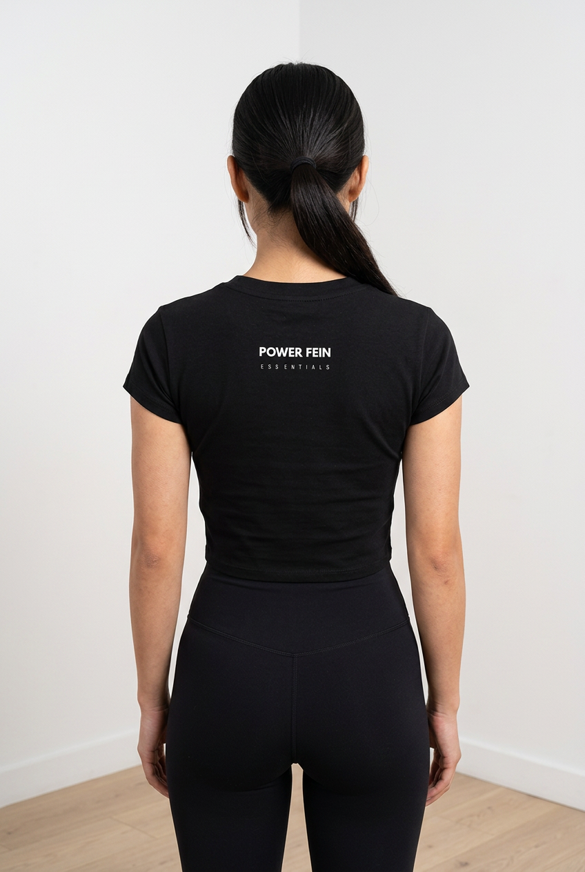 POWER FEIN Essential Women’s Slim-Fit Cropped T-Shirt