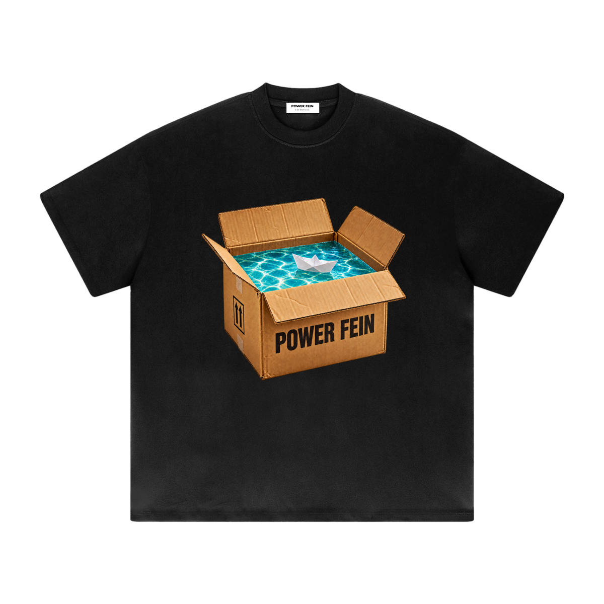 Ocean inside box: POWER FEIN Oddly Familiar Out the Box Tee