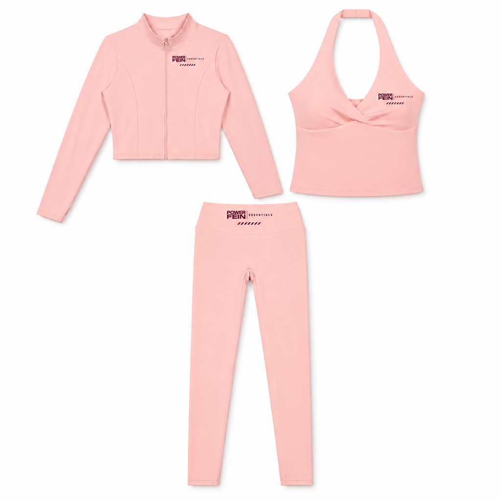 POWER FEIN Athletics Women’s 3-Piece Essential Set — Pink